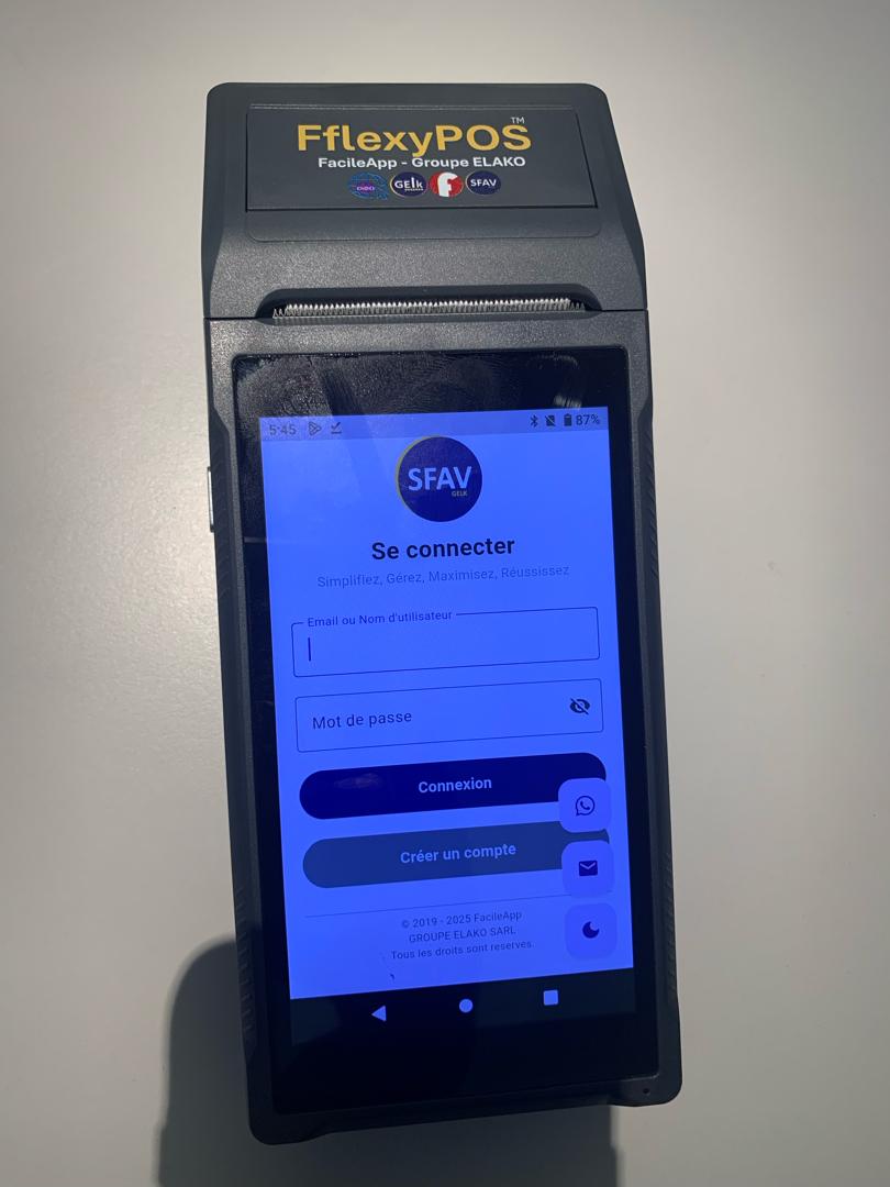Interface fflexypos - Tableau de bord